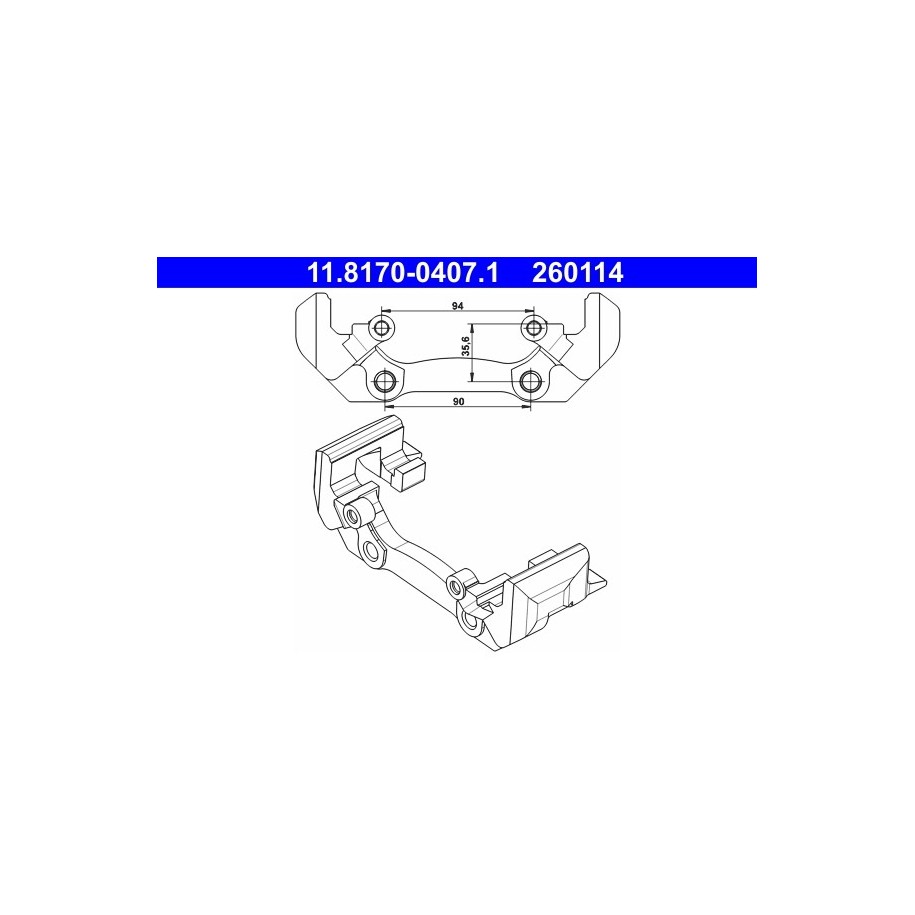 Brake Caliper Bracket ATE 11817004071 for MERCEDES SPRINTER