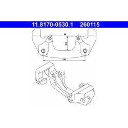 Brake Caliper Bracket ATE 11817005301 for BMW X3 X5 OE 34111166233