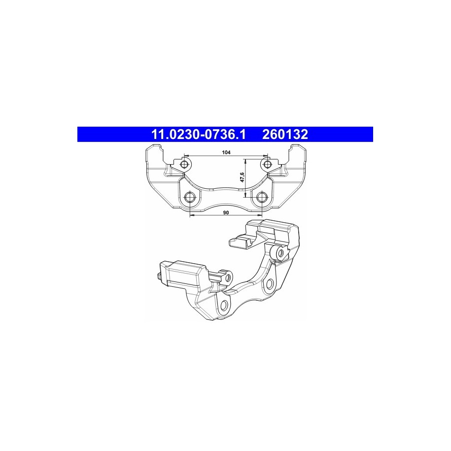 Brake Caliper Bracket ATE 11023007361 for FORD CMAX FOCUS
