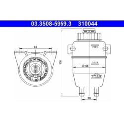 Brake Fluid Reservoir ATE 03350859593 for BMW OE 34321112402
