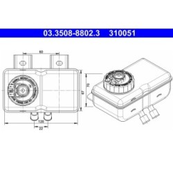 Brake Fluid Reservoir ATE 03350888023 for BMW 5 6 OE 34321109322