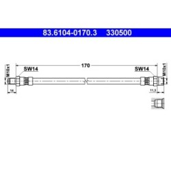 Brake Hose ATE 83610401703