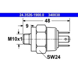 Stop Light Switch ATE 24352619000 for AUDI PORSCHE VW