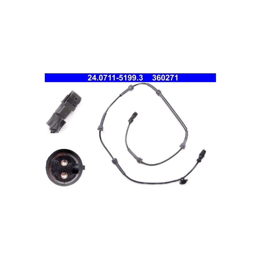 Wheel Speed Sensor ATE 24071151993 for RENAULT MEGANE