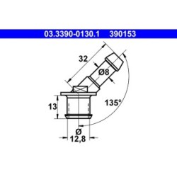 Hose Line Connection Piece ATE 03339001301 OE 4394551