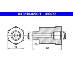 Brake Line Adapter ATE 03351002001