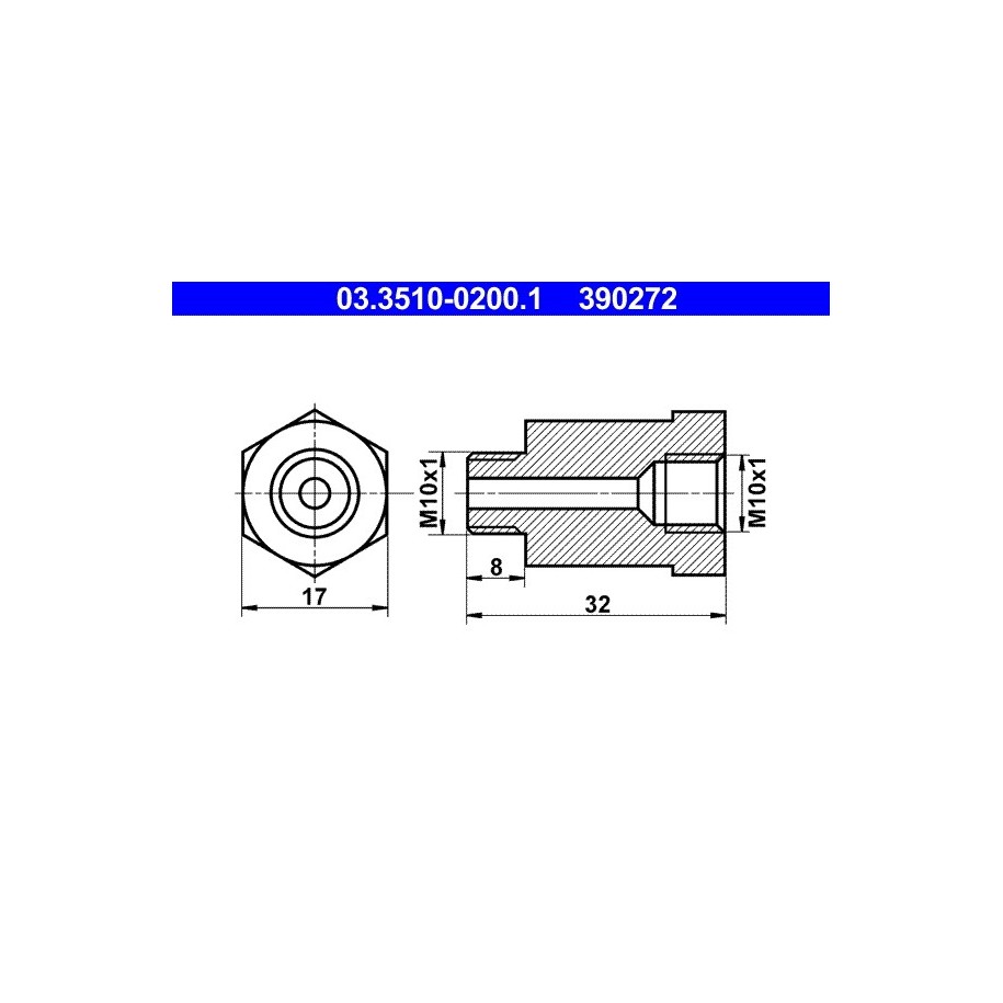 Brake Line Adapter ATE 03351002001