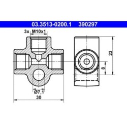 Pipes Connector ATE 03351302001 OE 34344051521