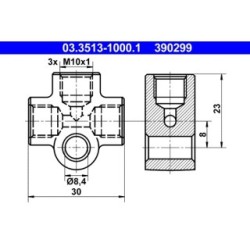 Pipes Connector ATE 03351310001 OE 0912070033902