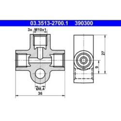 Pipes Connector ATE 03351327001 OE 564143
