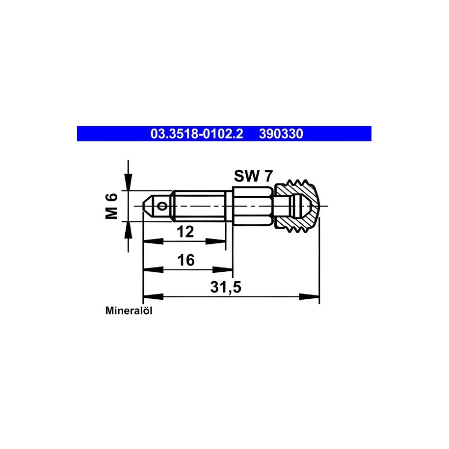 Breather Screw valve ATE 03351801022