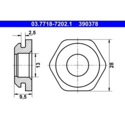 Vacuum Hose Connector Pipe Seal ATE 03771872021 OE 34330141370