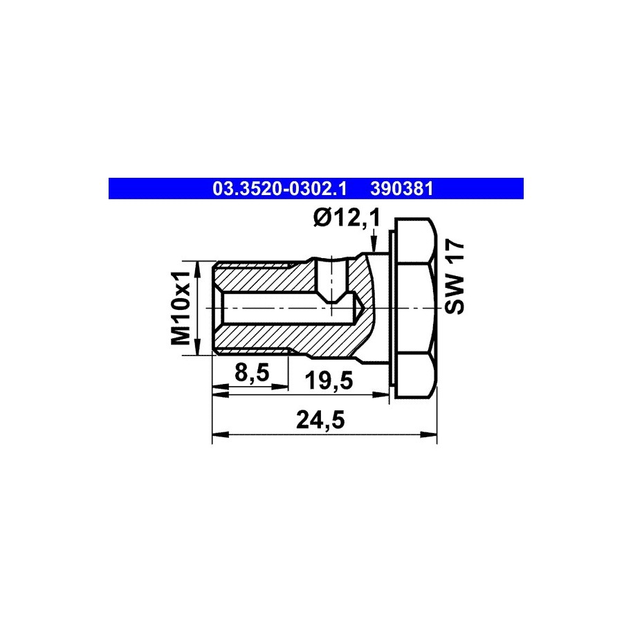 Banjo Bolt ATE 03352003021 OE 71609023164