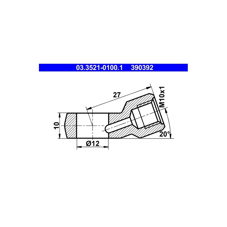 Pipe Banjo Fitting ATE 03352101001 OE 37141178509