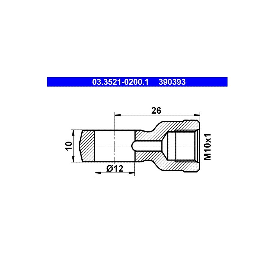 Pipe Banjo Fitting ATE 03352102001 OE 974130007
