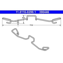 Brake Caliper Spring ATE 11811602991 for AUDI A6 ALLROAD