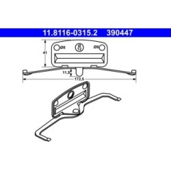 Brake Caliper Spring ATE 11811603152 for BMW OE 34112283363