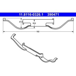 Brake Caliper Spring ATE 11811603261 for CITROEN FORD