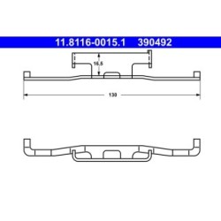 Brake Caliper Spring ATE 11811600151 for BMW OE 34211153199