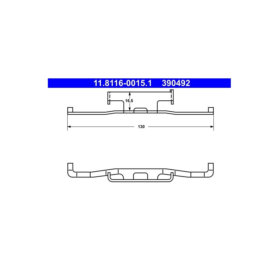 Brake Caliper Spring ATE 11811600151 for BMW OE 34211153199