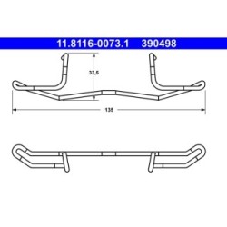 Brake Caliper Spring ATE 11811600731 for CITROEN FIAT FORD