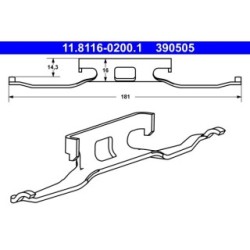 Brake Caliper Spring ATE 11811602001 for MERCEDES VW OE 0004215991