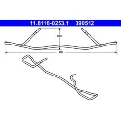 Brake Caliper Spring ATE 11811602531 for MERCEDES OE 0004218891