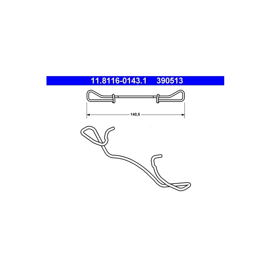 Brake Caliper Spring ATE 11811601431 for AUDI FORD JAGUAR