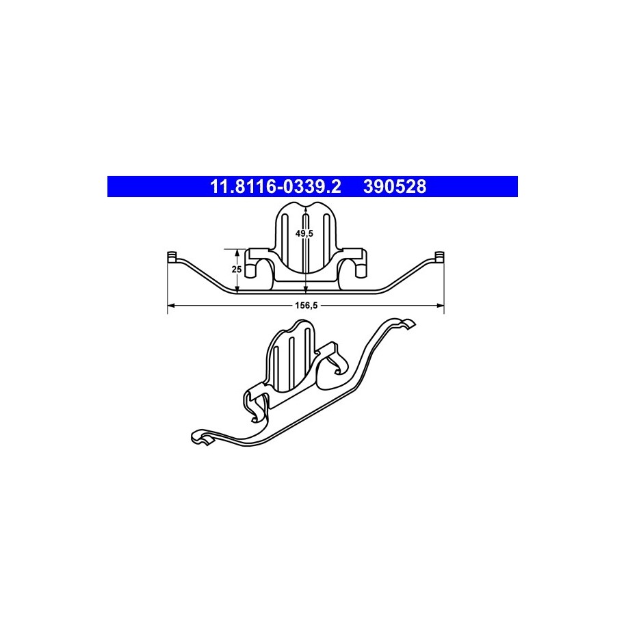 Brake Caliper Spring ATE 11811603392