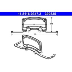 Brake Caliper Spring ATE 11811603472 for AUDI VW OE 4E0615269