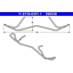 Brake Caliper Spring ATE 11811603511 for AUDI CITROEN