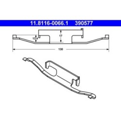 Brake Caliper Spring ATE 11811600661 for BMW MG OE 34211157046
