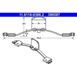 Brake Caliper Spring ATE 11811603662 for VOLVO OE 30665010