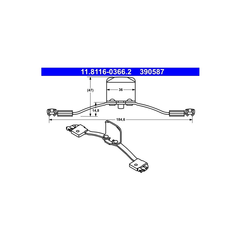 Brake Caliper Spring ATE 11811603662 for VOLVO OE 30665010