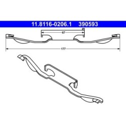 Brake Caliper Spring ATE 11811602061 for BMW FORD JAGUAR