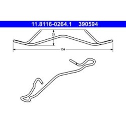 Brake Caliper Spring ATE 11811602641 for ABARTH CHRYSLER