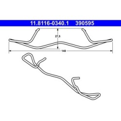 Brake Caliper Spring ATE 11811603401 for ALFA ROMEO AUDI