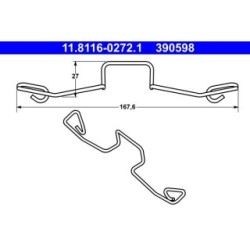 Brake Caliper Spring ATE 11811602721 for FORD SEAT VW