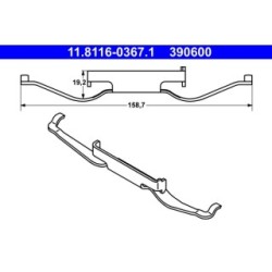 Brake Caliper Spring ATE 11811603671 for VW OE 7H0615295