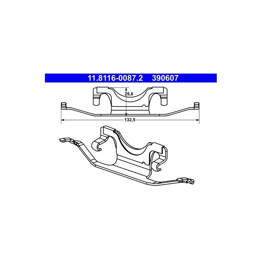 Brake Caliper Spring ATE 11811600872 for MERCEDES CLS ECLASS