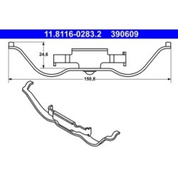 Brake Caliper Spring ATE 11811602832 for LAND ROVER RANGE ROVER