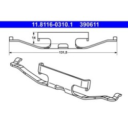 Brake Caliper Spring ATE 11811603101 for VW OE 7L6615295