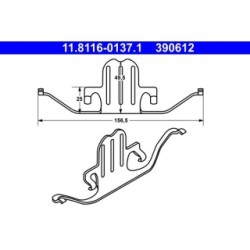 Brake Caliper Spring ATE 11811601371 for BMW OE 34116763028
