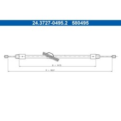 Brake Cable ATE 24372704952 for MERCEDES CCLASS ECLASS