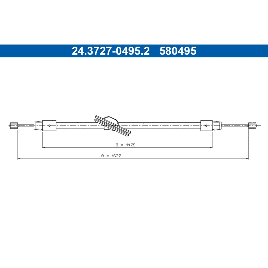 Brake Cable ATE 24372704952 for MERCEDES CCLASS ECLASS