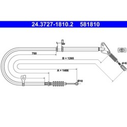 Brake Cable ATE 24372718102 for MAZDA 323
