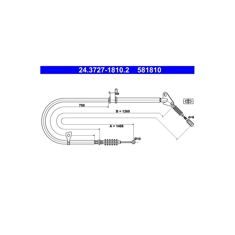 Brake Cable ATE 24372718102 for MAZDA 323