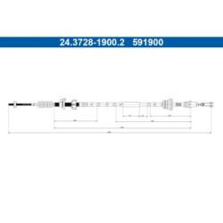 Clutch Cable ATE 24372819002 for TOYOTA AYGO OE 313400H060