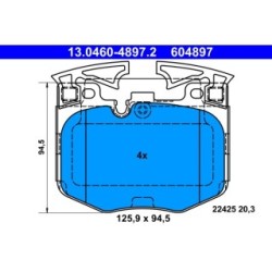 Brake Pad Set ATE 13046048972 for BMW TOYOTA OE 34116874430