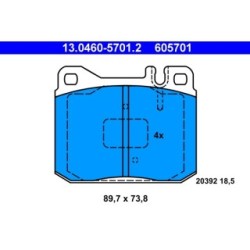 Brake Pad Set ATE 13046057012 for VW LT OE 281698151